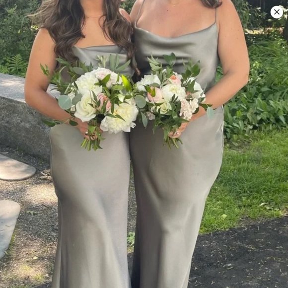 Jenny Yoo Sylvie Dress in Moss - Picture 3 of 5